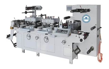 Flat Bed ( Tahta Bıçak ) Etiket Kesim ve Yaldız Baskı -Çift Kafa-