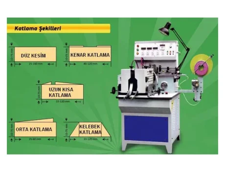 TEKSTİL ETİKET KESME KATLAMA MAKİNESİ